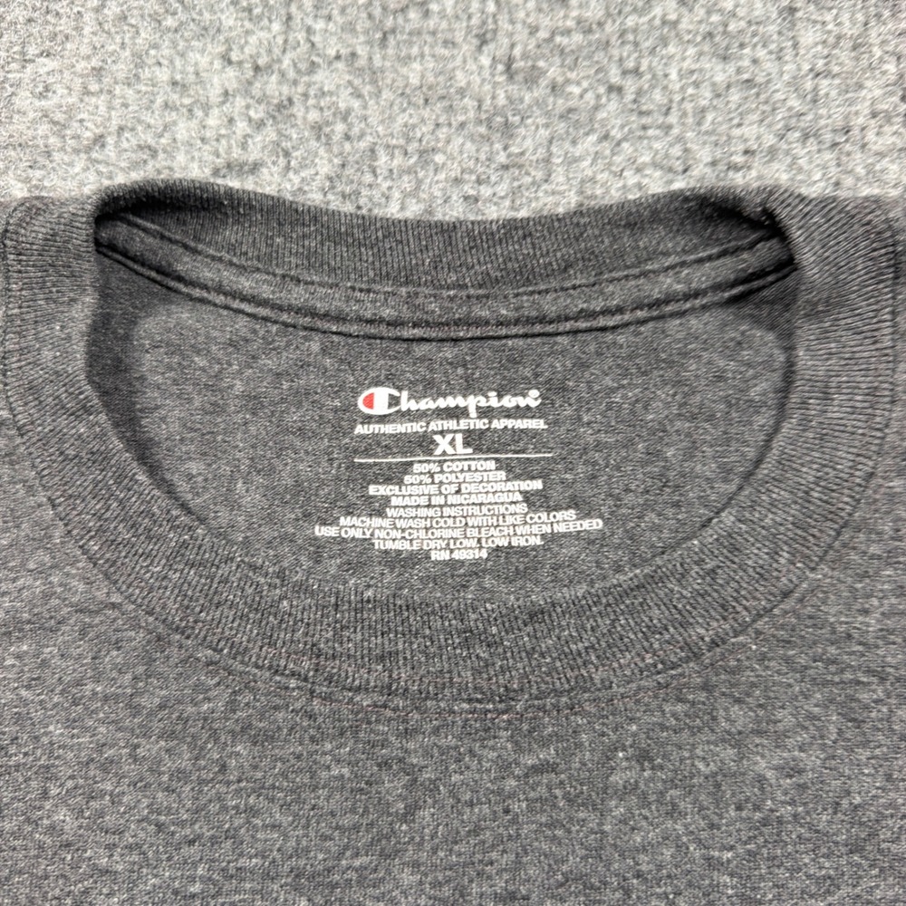 Champion T Shirt Mens XL Gray Hoosier Daddy Graphic Short Sleeve RARE - Picture 3 of 8